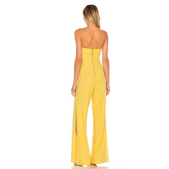 NBD x Naven Strapless Lauren Jumpsuit in Yellow Size Medium - Picture 2 of 8